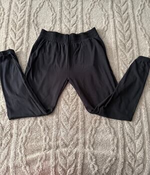 Suzette Collection Black Stretch Jogger Pants Women’s M Pull On Soft Pockets